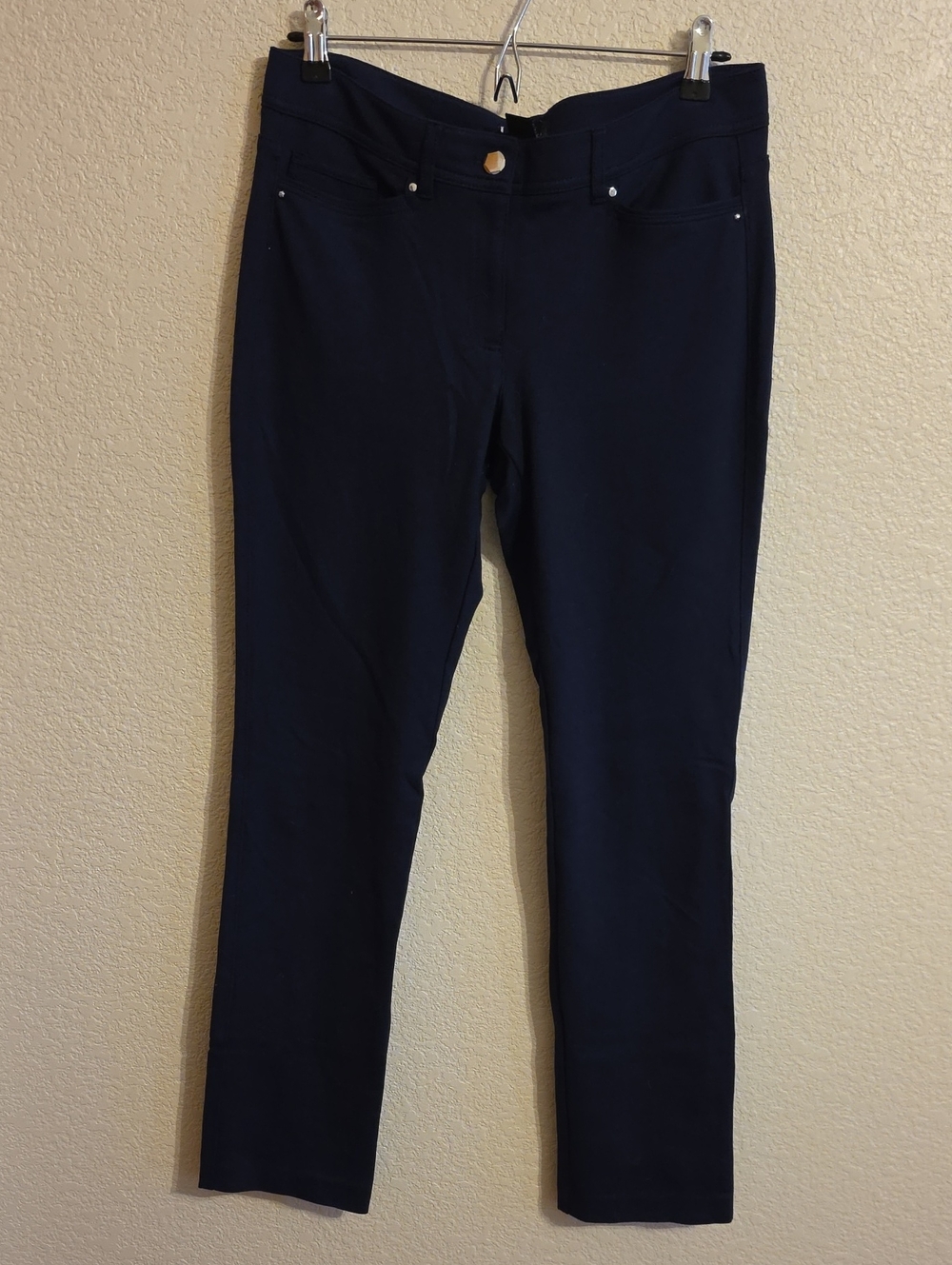 White House Black Market Navy Slim Stretch Pants